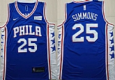 76ers 25 Ben Simmons Blue Nike Swingman Jersey,baseball caps,new era cap wholesale,wholesale hats
